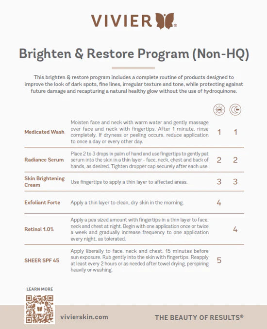 Brighten & Restore Program (Non-HQ) - Natural Brightening | Vivier