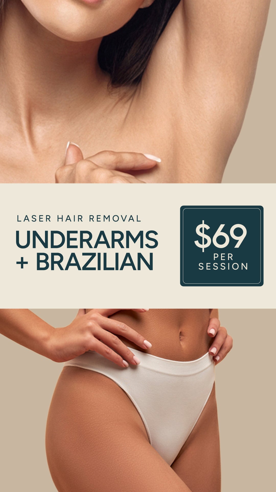 LHR: Brazilian + Underarm (Min. 6 Buy)
